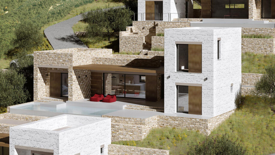 Archisearch Project 187: three single stone houses in Nafplio, Greece by TZOKAS architects