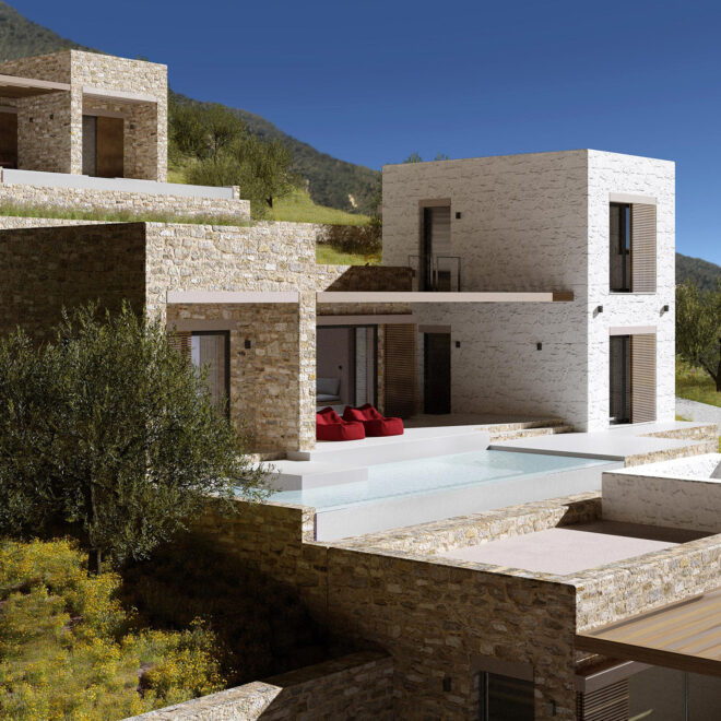 Archisearch - Project 187: three single stone houses in Nafplio, Greece by TZOKAS architects