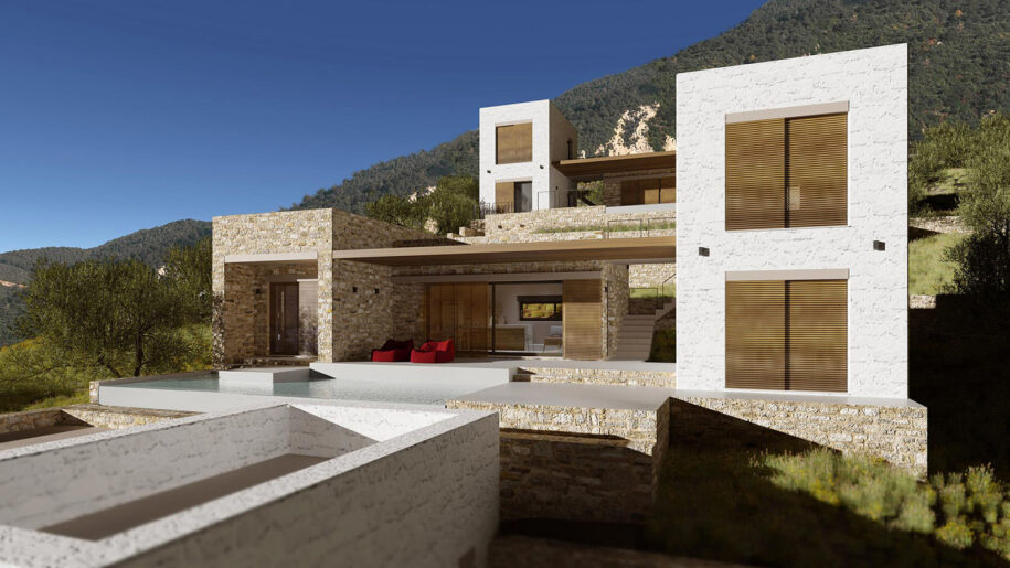 Archisearch Project 187: three single stone houses in Nafplio, Greece by TZOKAS architects