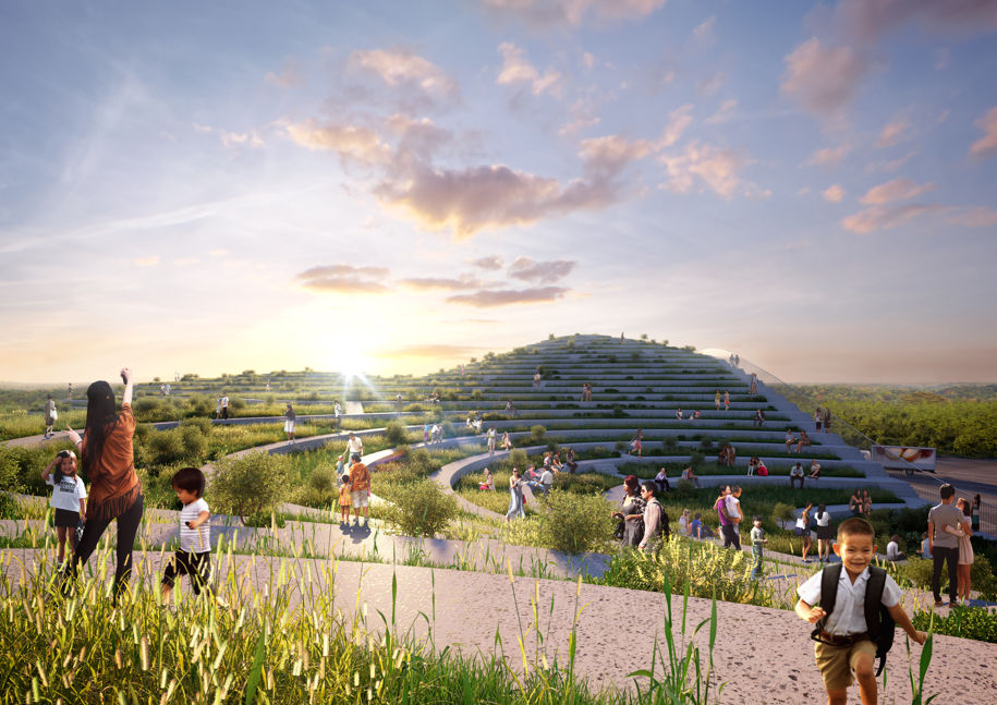 Archisearch MVRDV Breaks Ground on Wholesale Fruit and Vegetable Market with an Accessible Terraced Green Rooflandscape in Tainan, Taiwan