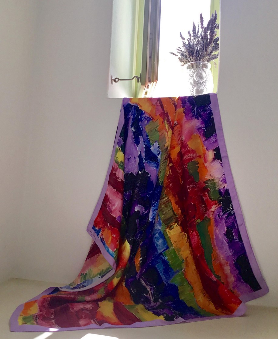 Archisearch The Art & Fashion Project: Bridging abstract color with silk 