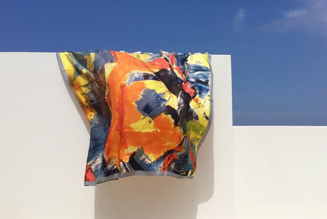 Archisearch - The Art & Fashion Project: Bridging abstract color with silk 