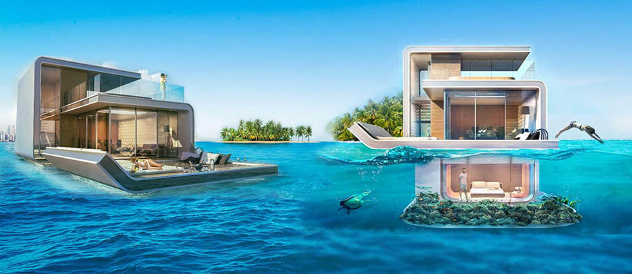 Alumil, Color in Architecture, Dubai, floating villas, κούφωμα, minimal, αλουμίνιο, μπαλκονόπορτες