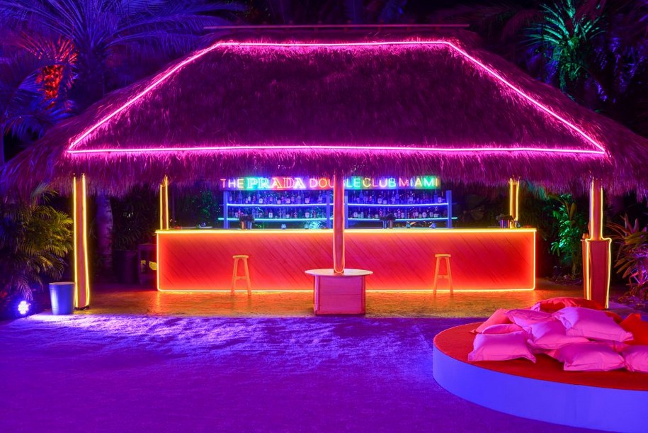 3-night-only, Club,Miami, installation, Carsten Höller, Prada, 2017, neon, The Prada Double Club Miami