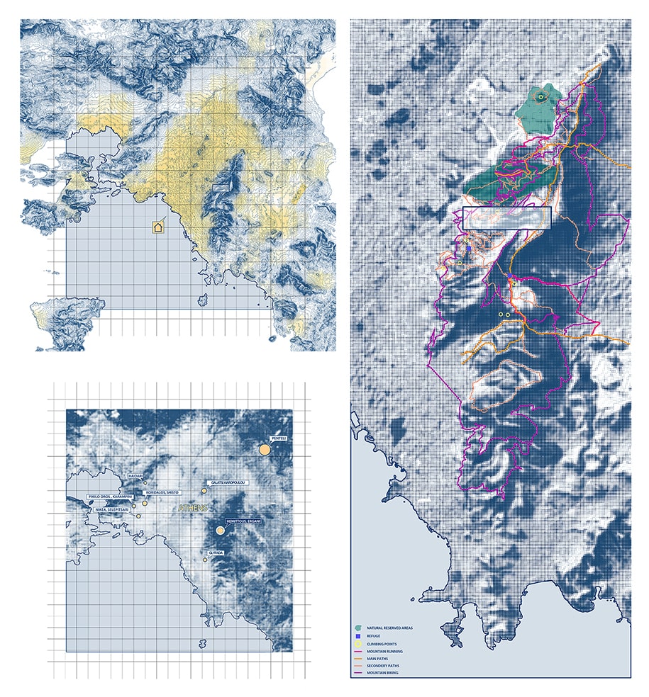 Archisearch The Great Staircase: Metropolitan Park in Hymettus | Diploma thesis by Filippos Lagos