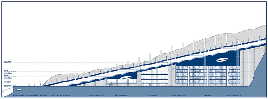 Archisearch The Great Staircase: Metropolitan Park in Hymettus | Diploma thesis by Filippos Lagos