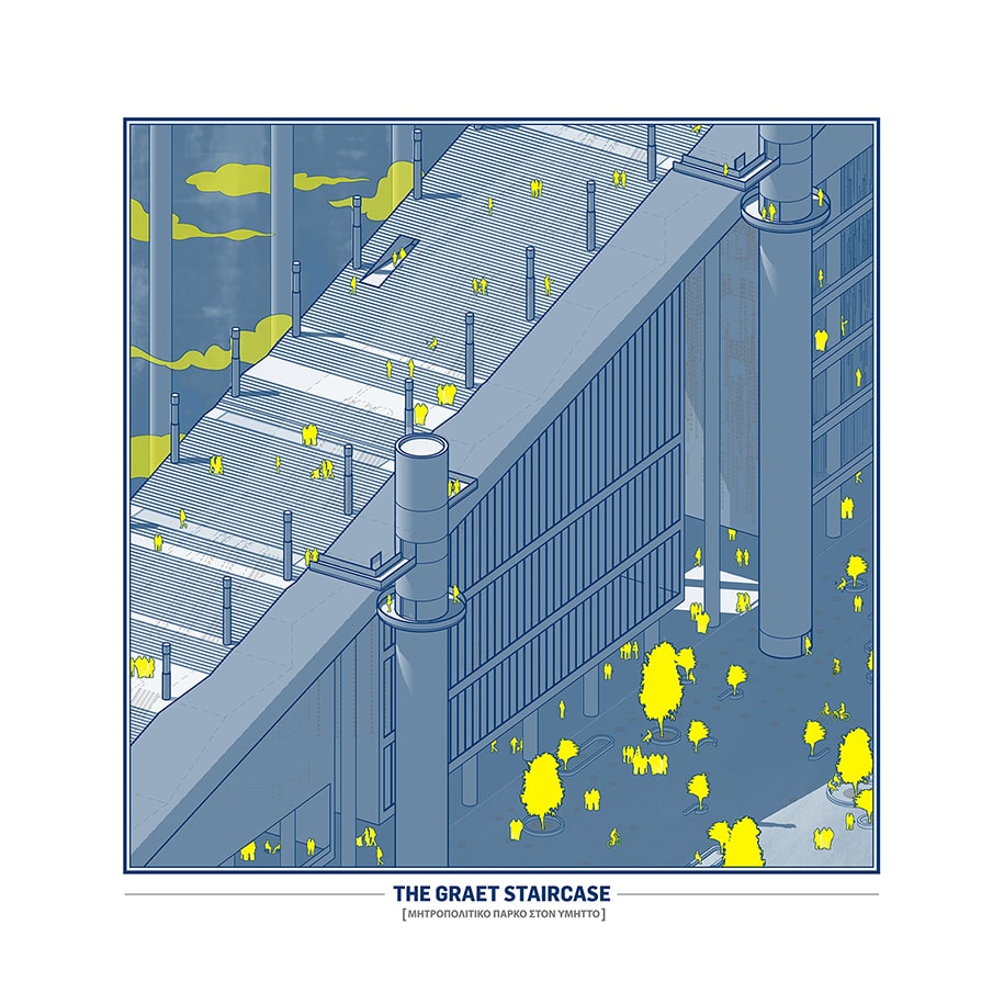 Archisearch The Great Staircase: Metropolitan Park in Hymettus | Diploma thesis by Filippos Lagos