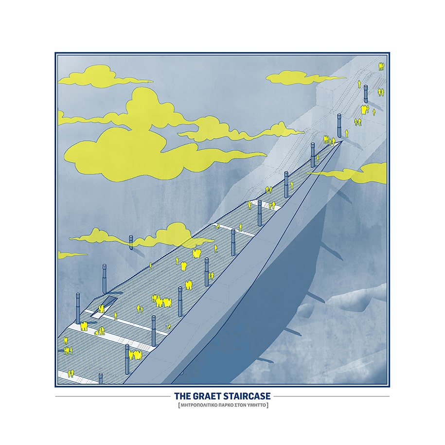 Archisearch The Great Staircase: Metropolitan Park in Hymettus | Diploma thesis by Filippos Lagos