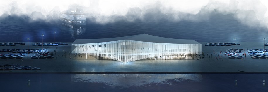 The Wave, RS, SPARCH, 2nd Honorable Mention, New Passenger Terminal, Souda, Crete, competition, 2017
