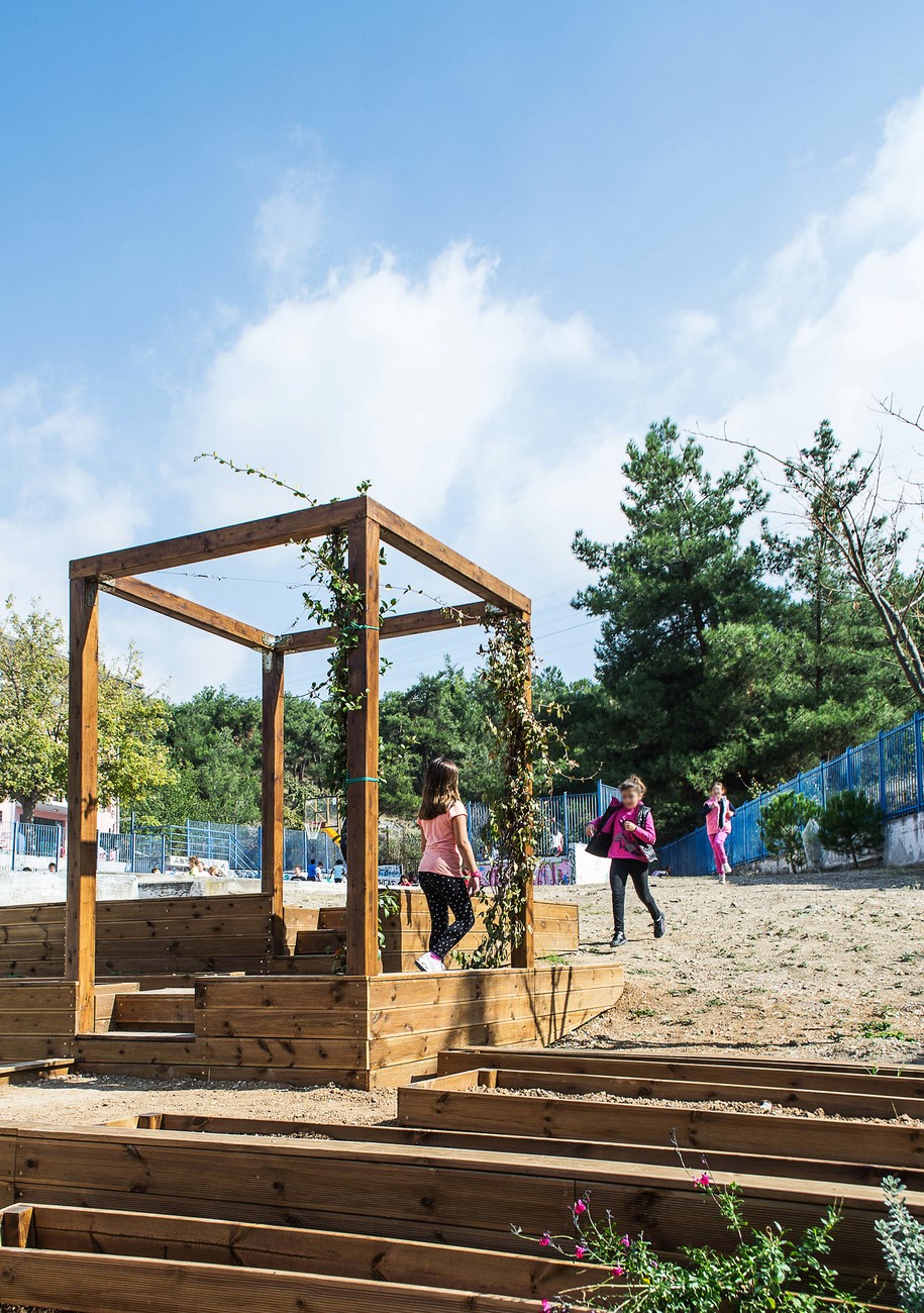 students’ architectural competition, Thessaloniki School Garden Project, area 2, Thessaloniki, AUTh, 2017, Elpida Giannakou, Danai Tamiolaki, educational school garden