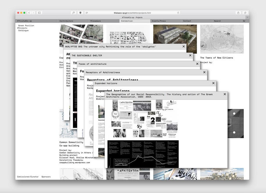 Archisearch Typical Organization Designed #ThisIsACo-op Website / GR Participation at the 15th Venice Biennale