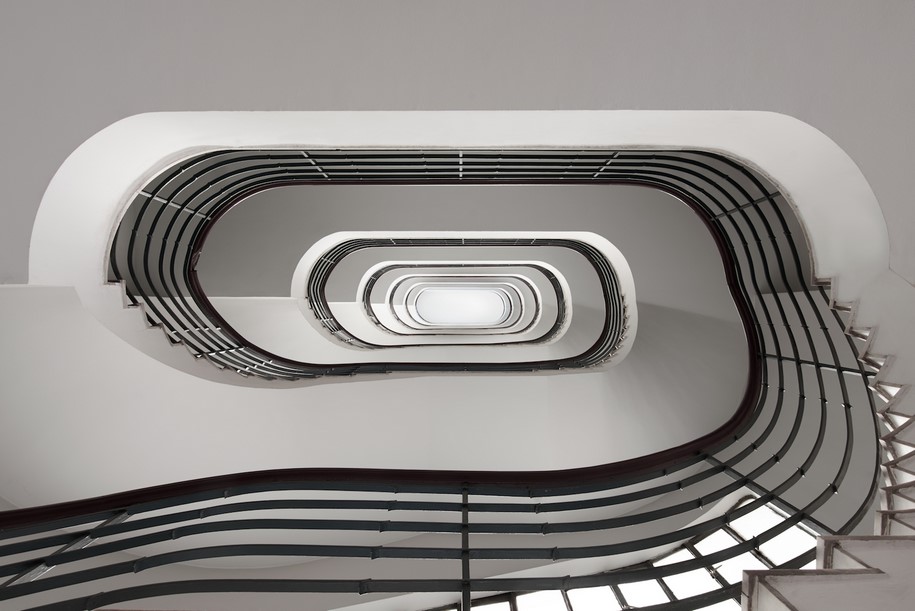 Balint Alovits, photography, Bauhaus, Art-Deco, staircase, Budapest, Hungary, architecture, interior