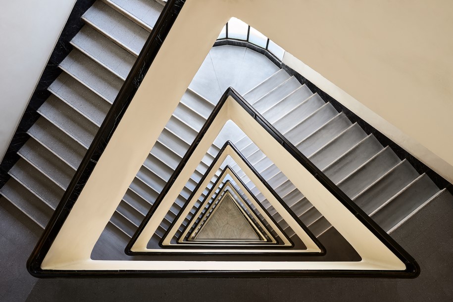 Balint Alovits, photography, Bauhaus, Art-Deco, staircase, Budapest, Hungary, architecture, interior