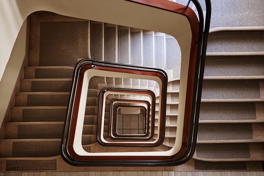 Balint Alovits, photography, Bauhaus, Art-Deco, staircase, Budapest, Hungary, architecture, interior