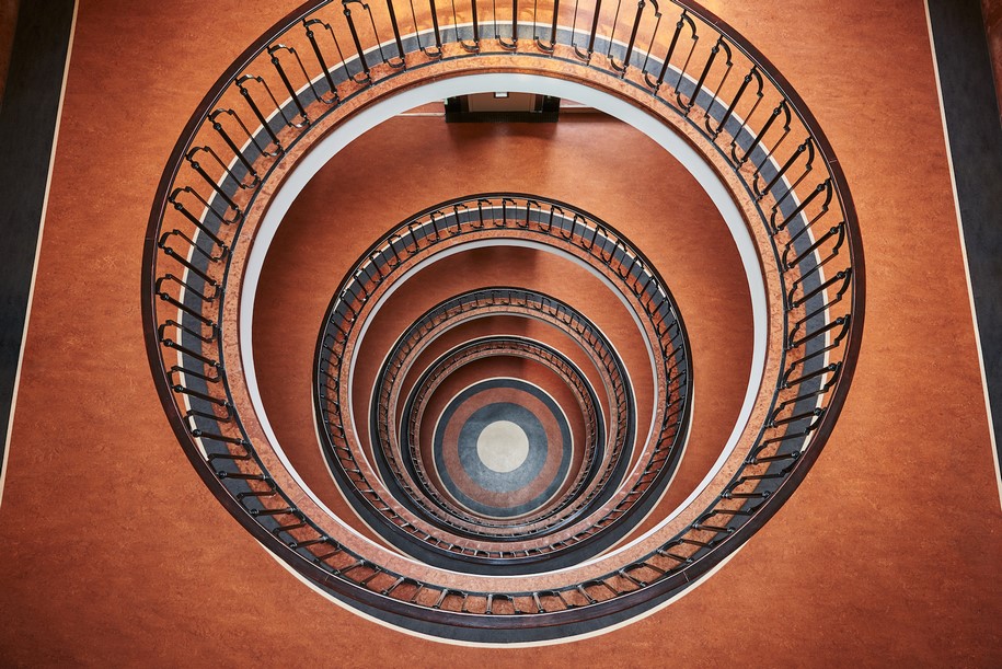 Balint Alovits, photography, Bauhaus, Art-Deco, staircase, Budapest, Hungary, architecture, interior