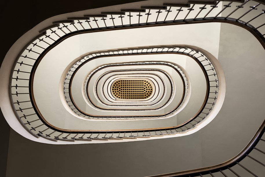 Balint Alovits, photography, Bauhaus, Art-Deco, staircase, Budapest, Hungary, architecture, interior