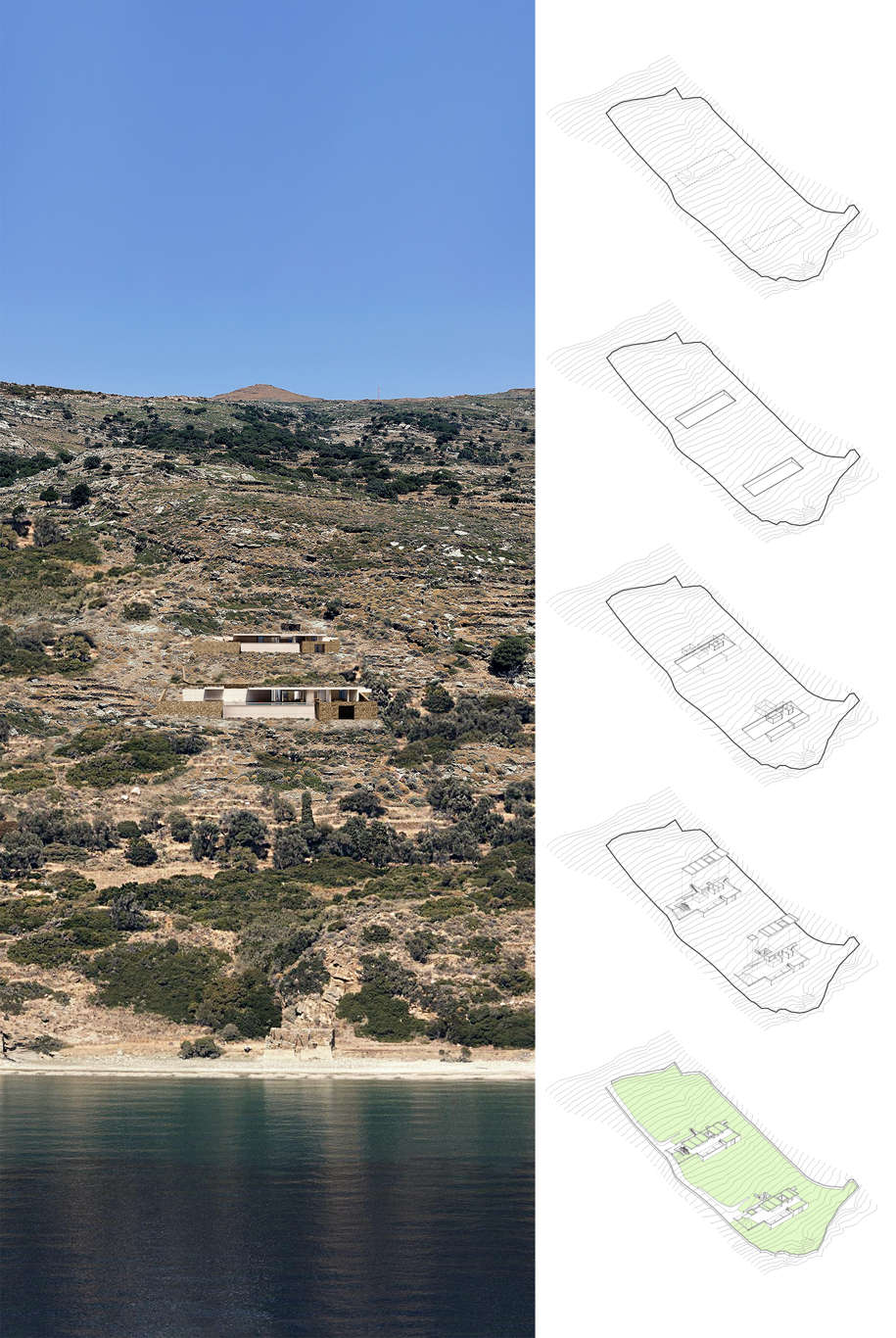 Praxitelis Kondylis, Πραξιτέλης Κονδύλης, Α31 architecture, Two Summer Houses in Andros, Δύο Εξοχικές Κατοικίες στην Άνδρο, Άνδρος, Κυκλάδες