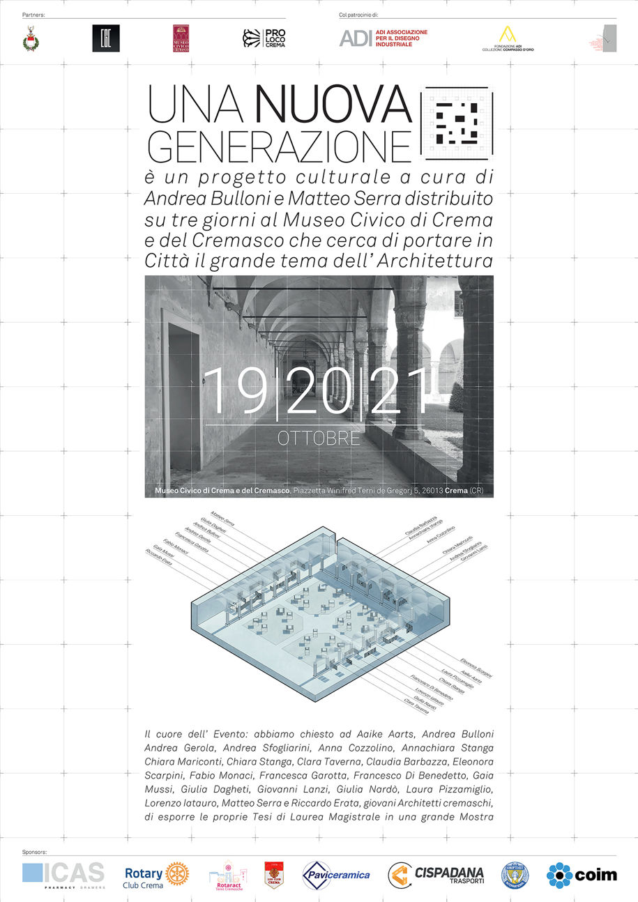 Archisearch UNA NUOVA GENERAZIONE discuss the role of architecture in the well-being of the city | 19-21 October 2018, Crema, Italy