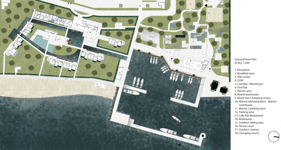 Archisearch Modern Hotel Resort in Skotina, Pieria : joining the sea | Diploma thesis by Dimitra Vani & Fani Miligkou