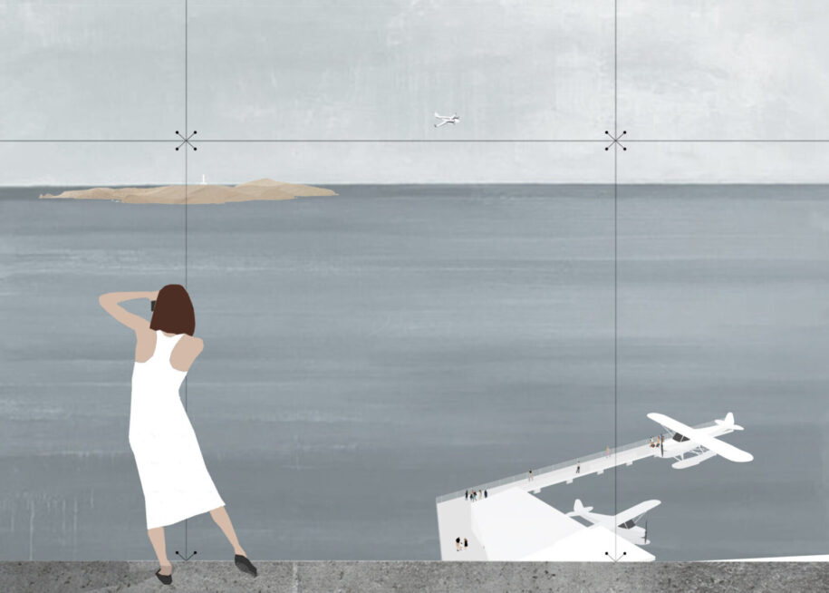 Archisearch Redefining the accessibility to the dispersed urbanity of the Aegean Archipelago: Syros Island National Airport and Seaplane base (JSY) | Diploma thesis by Vasiliki Bakomichali 