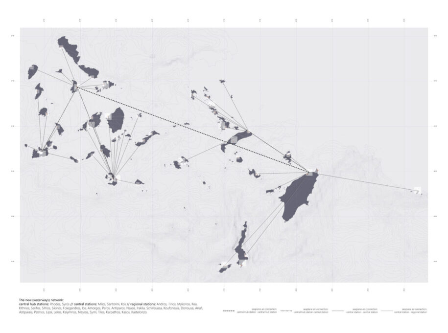 Archisearch Redefining the accessibility to the dispersed urbanity of the Aegean Archipelago: Syros Island National Airport and Seaplane base (JSY) | Diploma thesis by Vasiliki Bakomichali 