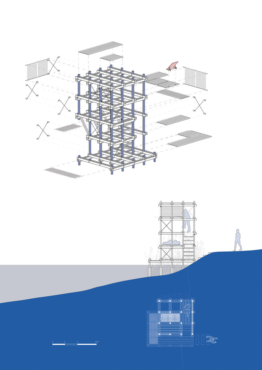 Archisearch CURLING UP AT LAKE KAIAFAS: A scenario of hospitality in the natural landscape | Thesis by Vassiliki Lianou