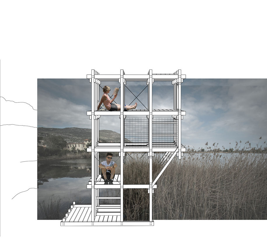 Archisearch CURLING UP AT LAKE KAIAFAS: A scenario of hospitality in the natural landscape | Thesis by Vassiliki Lianou