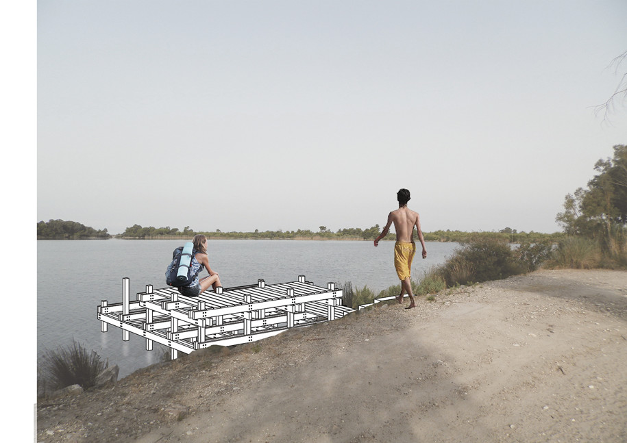 Archisearch CURLING UP AT LAKE KAIAFAS: A scenario of hospitality in the natural landscape | Thesis by Vassiliki Lianou