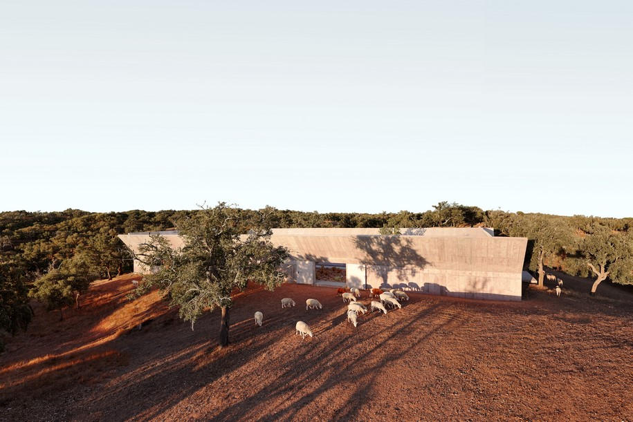 alerio Olgiati, Villa Além, garden, rural landscape, Portugal, Alentejo, concrete, steel, marble, portuguese architects, Atlantic Ocean, sea