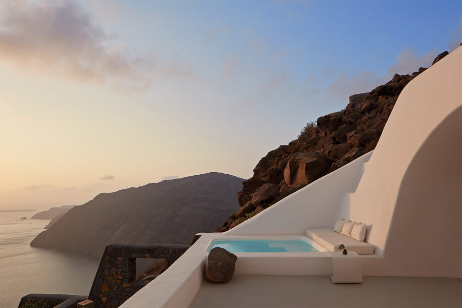 Archisearch Architect Elly Alexiou designed Cave House - Villa Charissa, Aenaon Villas in Imerovigli, Santorini