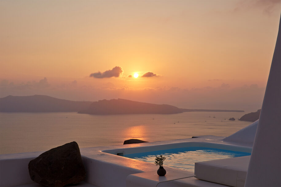 Archisearch Architect Elly Alexiou designed Cave House - Villa Charissa, Aenaon Villas in Imerovigli, Santorini