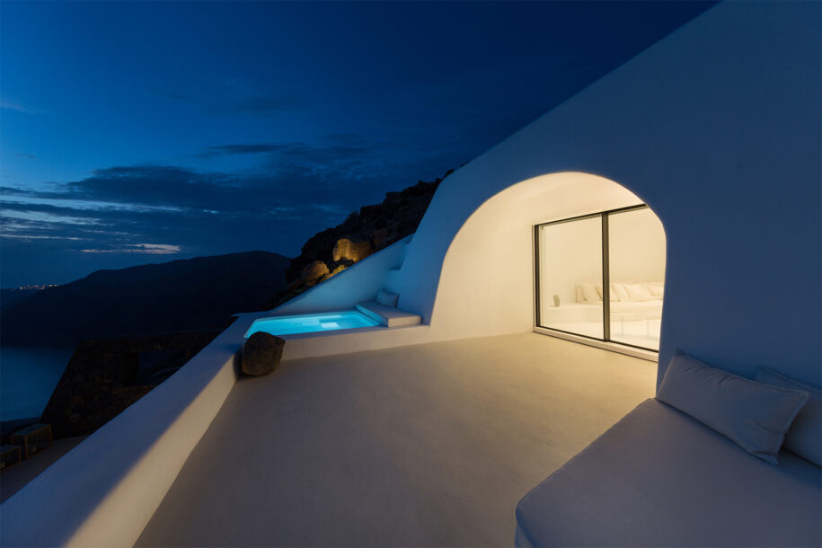 Archisearch Architect Elly Alexiou designed Cave House - Villa Charissa, Aenaon Villas in Imerovigli, Santorini