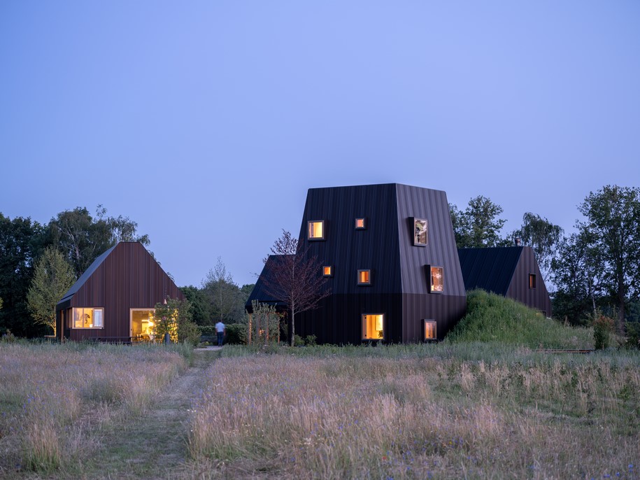 Archisearch Mecanoo reinterprets the Dutch farm typology in Villa Vught with warm materials and framed views of the surrounding landscape