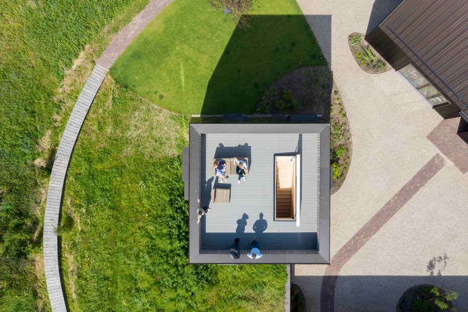 Archisearch Mecanoo reinterprets the Dutch farm typology in Villa Vught with warm materials and framed views of the surrounding landscape