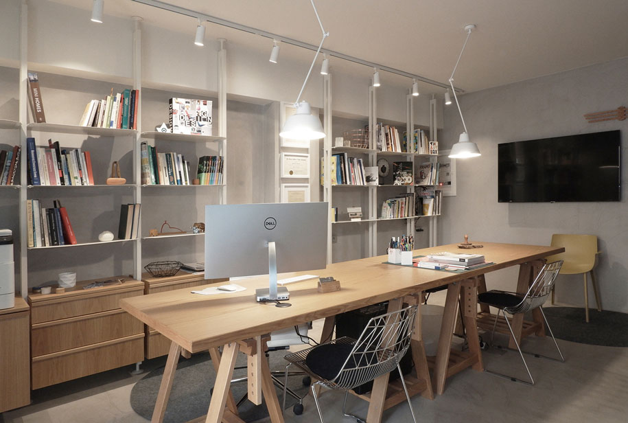 Archisearch Architecture workspace in a former garage | Marialena Kampani