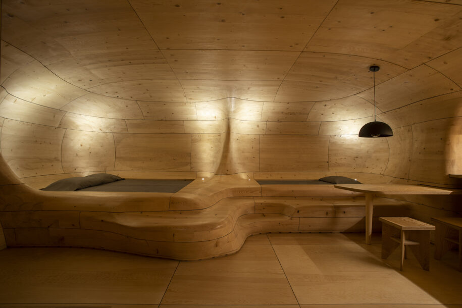 Archisearch Wooden Cave at the Hyades Mountain Resort in Trikala Korinthias | Tenon Architecture