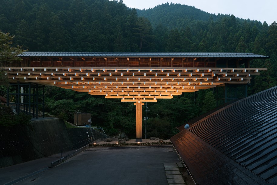 KENGO KUMA & ASSOCIATES, Yusuhara Wooden Bridge Museum, traditional, wood, contemporary, bridge