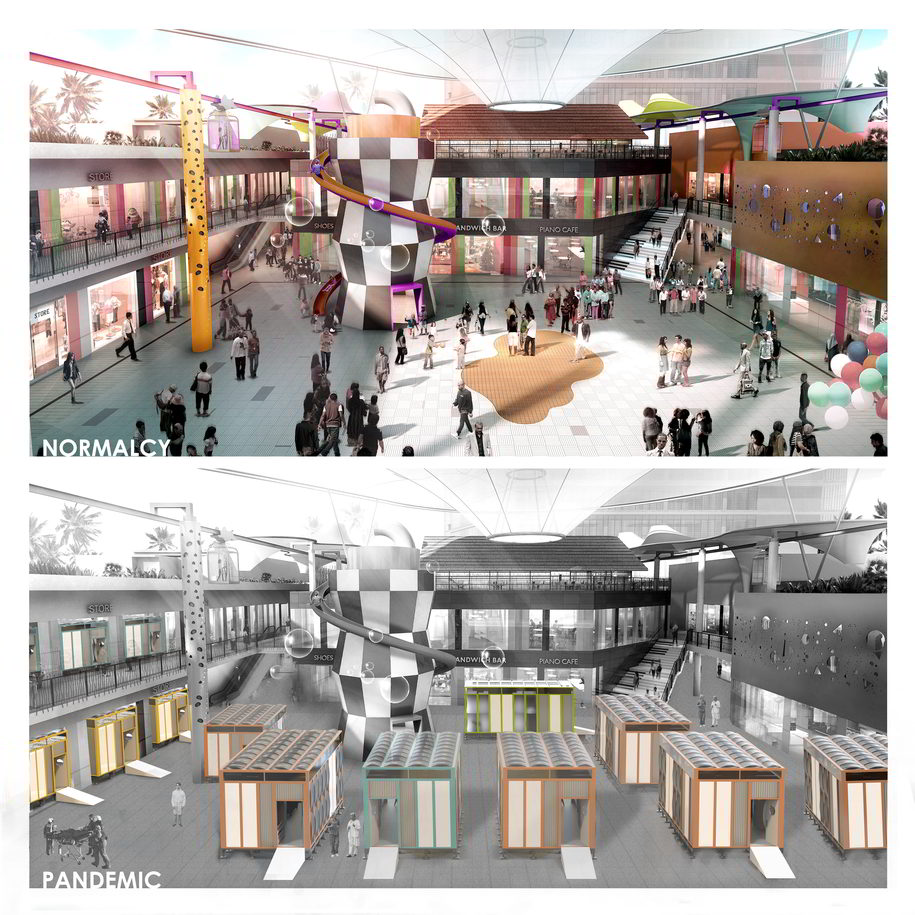 Archisearch Adaptive Societies: The Mall as a Pandemic Care Facility | Pandemic Architecture Top50