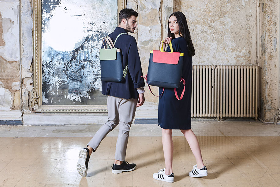 alexquisite, one, new, collection, bags, contemporary, backpack, tote, cross-body, laptop case, leather, materials, handcrafted, colour, texture