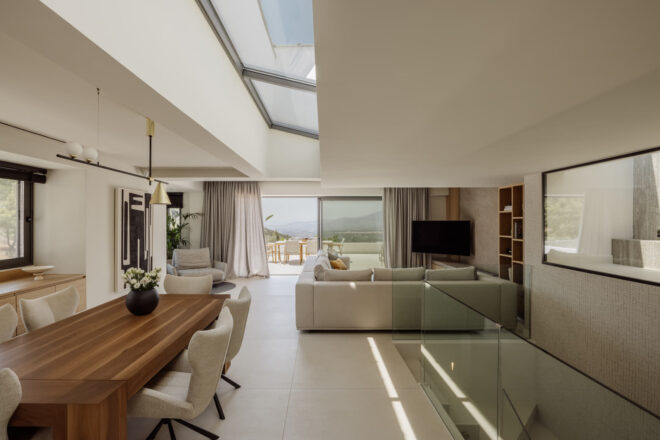 Archisearch - A Modern Sanctuary in Dionysos: Redefining Residential Elegance with Seamless Indoor-Outdoor Integration | by A&M Architects