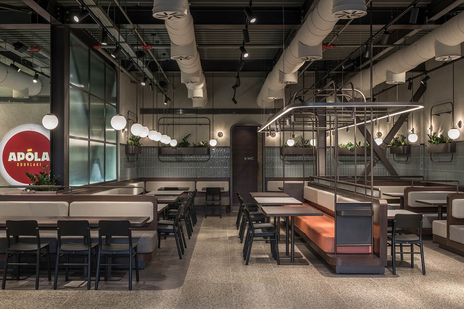 Archisearch AXDS office designed APOLA restaurant on the River West mall in Athens.