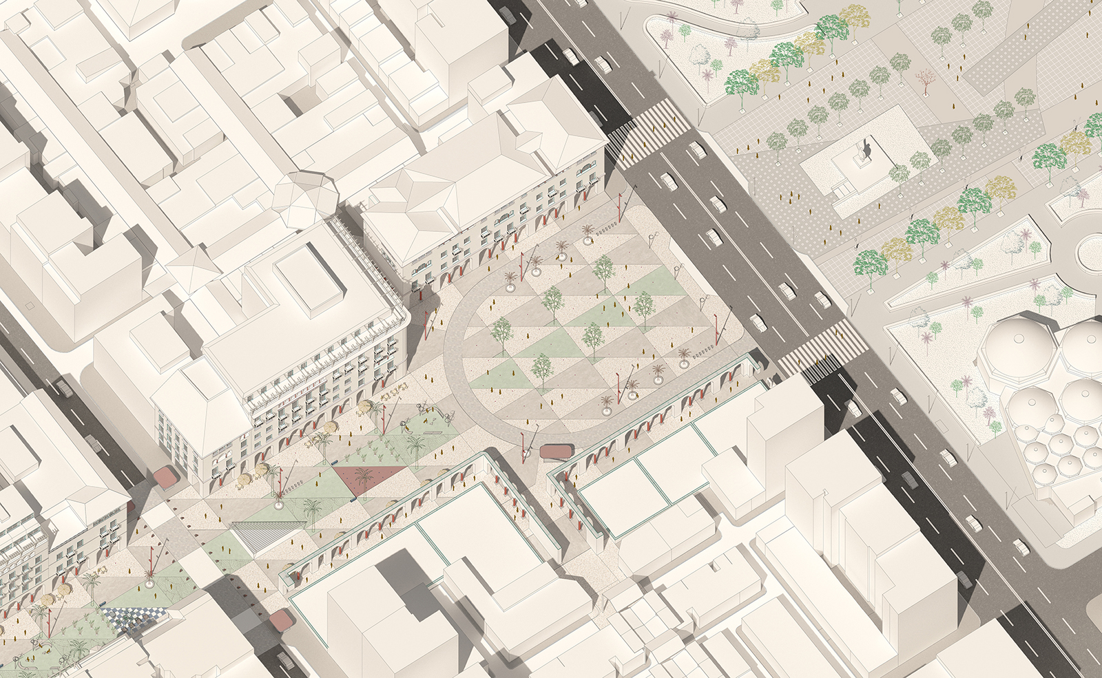 Archisearch 'Triangular Affairs': architects H. Vamvakas, P. Kyriakou, E. Ioannidis & OCA Architects present their entry at the open architectural competition 