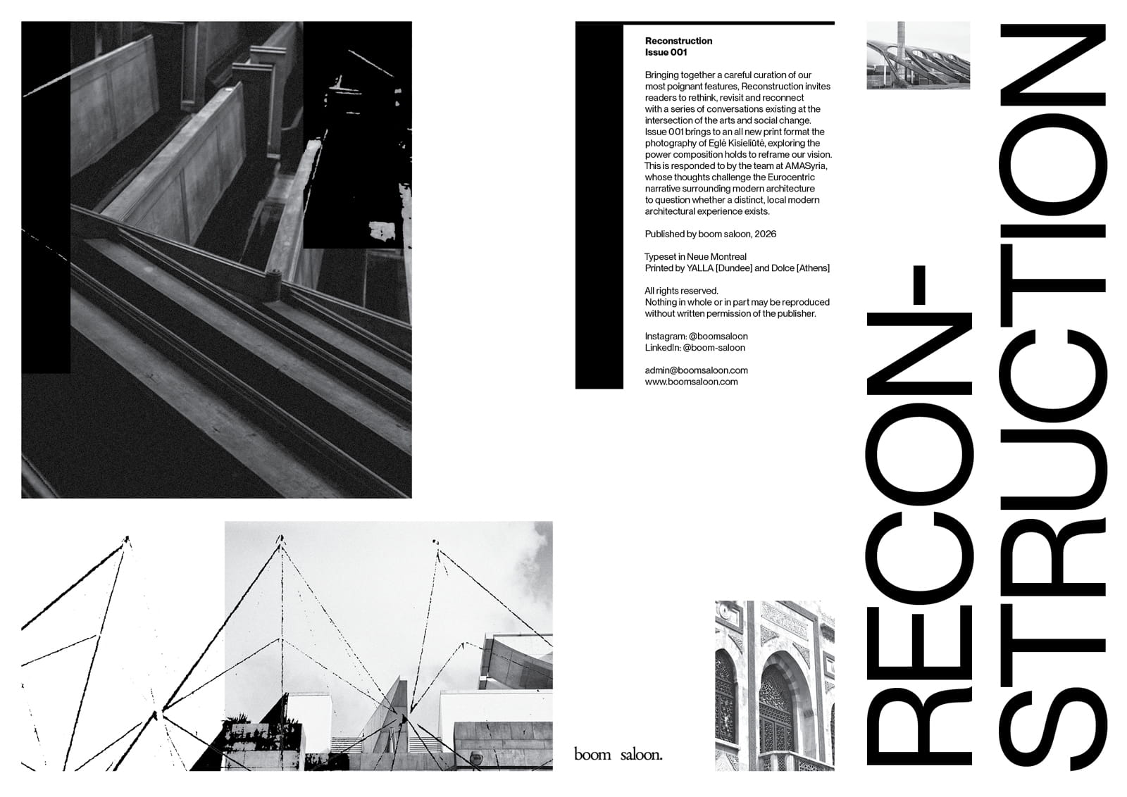 Archisearch Reconstruction: Issue 001 by boom saloon magazine | Book Launch in Athens: March 12th, 8pm with the support of Paly Architects