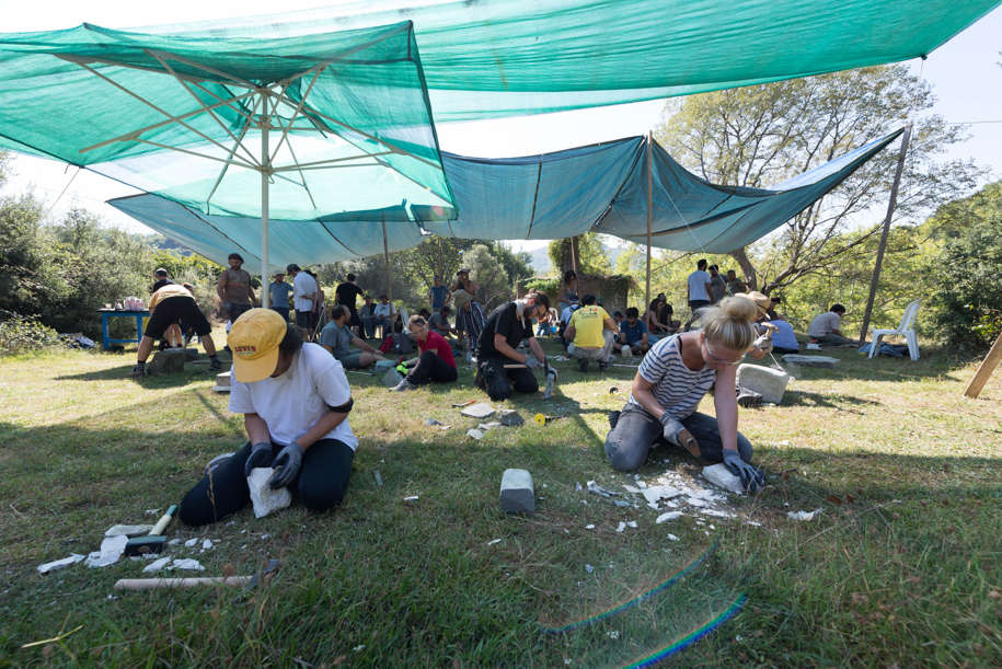 Μπουλούκι, Εργαστήριο Πέτρινης Δόμησης, Το Μπουλούκι στο Γεφύρι, Πλάκα Τζουμέρκων, Γεφύρι της Πλάκας, 2018