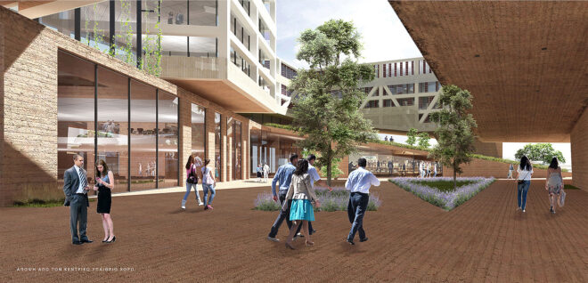 Archisearch - “Building bridges” by Th. Athanasopoulos, A. Dimitrakopoulos, M. Galani, S. Kapsaski wins honorable mention in the competition for the New Headquarters of the Ministry of Infrastructure in Athens