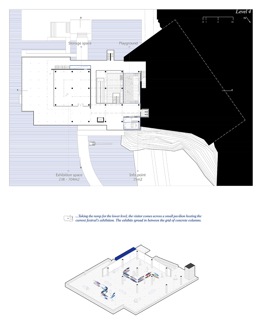 Archisearch The building, the sea and the rock: Reactivating Zachariou Cultural Center in Piraeus, Greece  | Design Thesis by Melina Anzaoui, Vasiliki Zochiou 