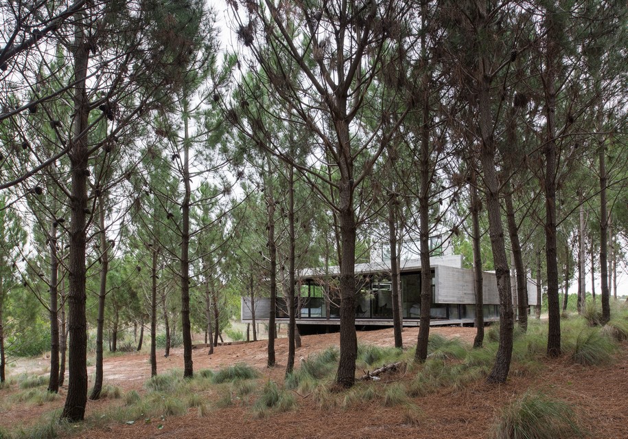 Luciano Kruk, casa L4, L4 house, residence, Costa Esmeralda, Buenos Aires, 2015, concrete, pool