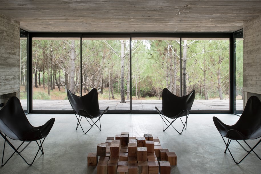 Archisearch CASA L4 is a concrete box into the woods  | Luciano Kruk