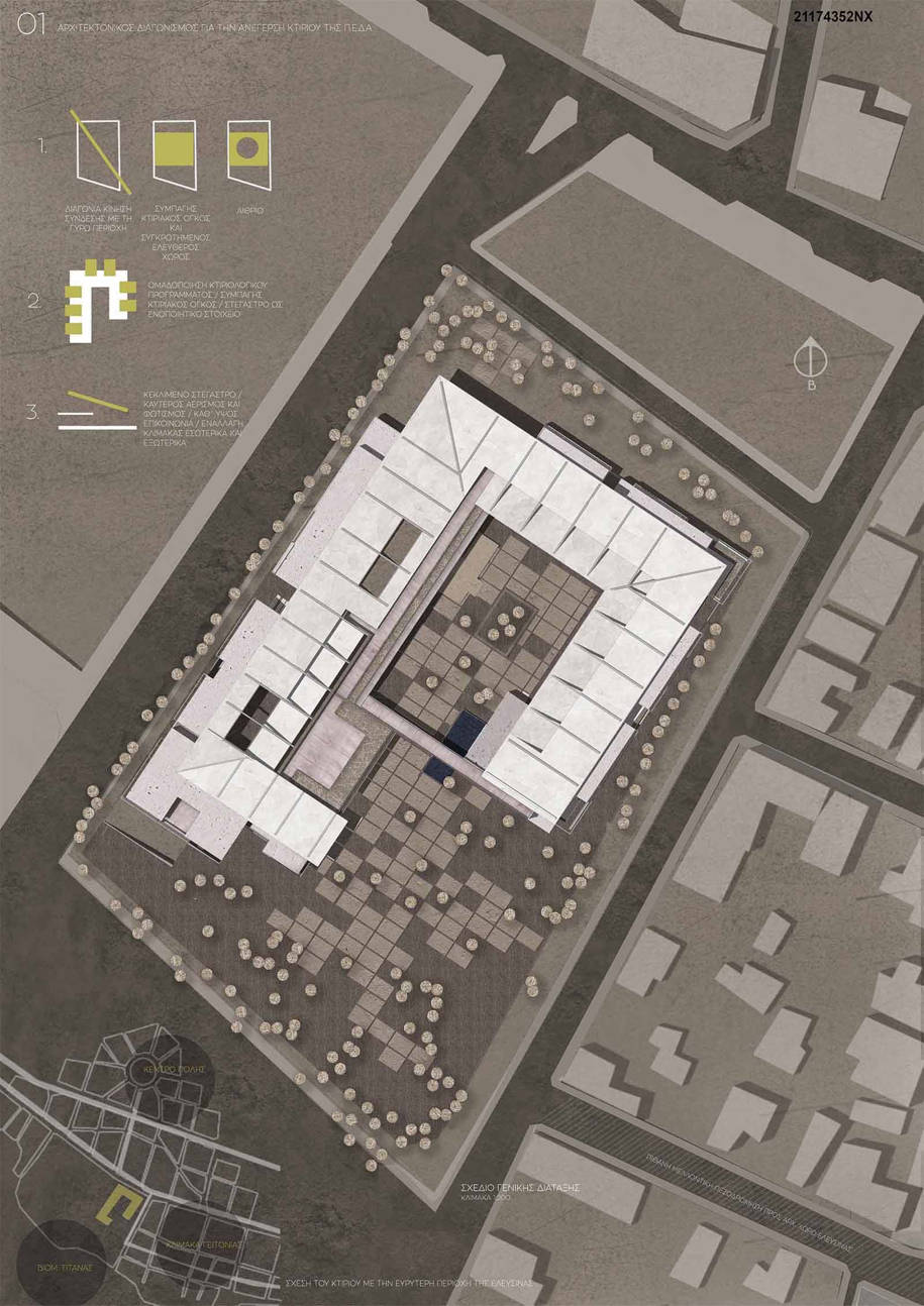 Open Atrium, Collatio Architects, Orfanos Nikolaos, Stavrakakis Christos, 3d prize, Γ’ βραβείο, architectural competition, αρχιτεκτονικός διαγωνισμός, ΠΕΔΑ, Elefsina, Ελευσίνα, Greece