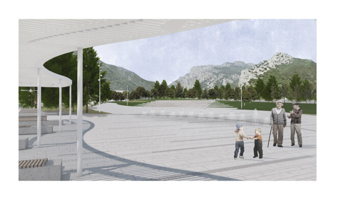 Archisearch - Regeneration of the Town Hall Square in Pyli: 1st Prize | Archontia Kyroudi